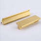 Brushed Gold Solid Brass Flat Bar Cabinet Pulls and Handles