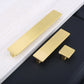 Brushed Gold Solid Brass Flat Bar Cabinet Pulls and Handles