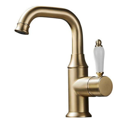 Ravelle Antique High-Arc Single-Hole Bathroom Sink Faucet
