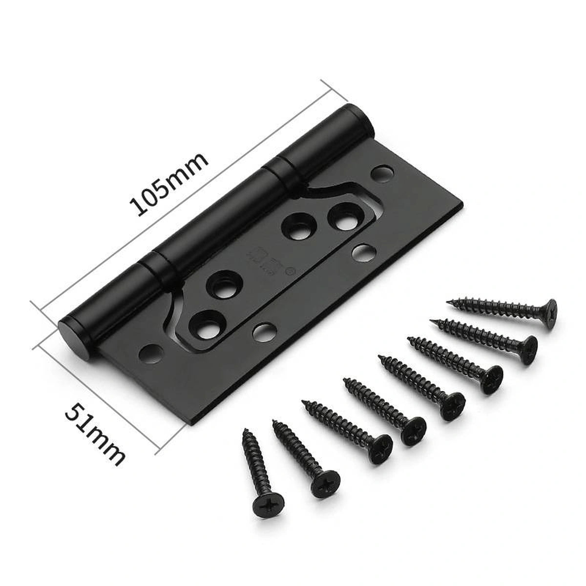 304 Stainless Steel No-Mortise Flush Door Hinges, 4-Inch & 5-Inch