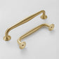 Gold Curved Brass Cabinet Pulls and Knobs for Wardrobes