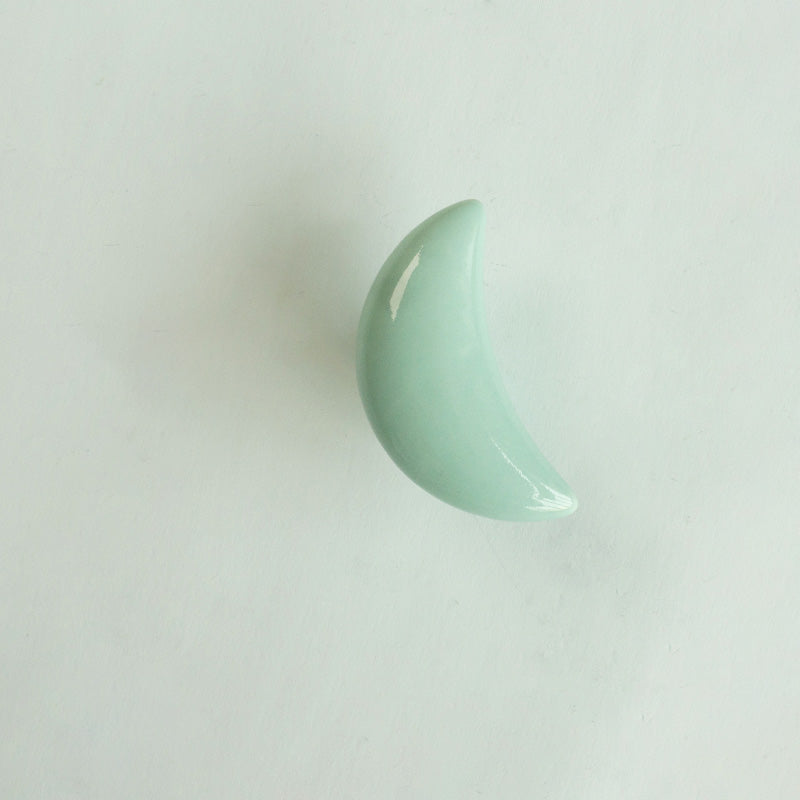 Colorful Ceramic Crescent Moon Cabinet Knobs