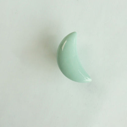 Colorful Ceramic Crescent Moon Cabinet Knobs