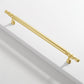 Gold Turned Round Bar Cabinet Handles and Drawer Pulls