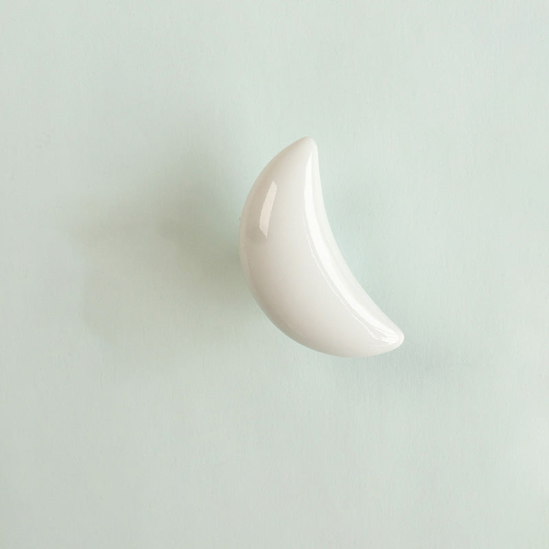 Colorful Ceramic Crescent Moon Cabinet Knobs