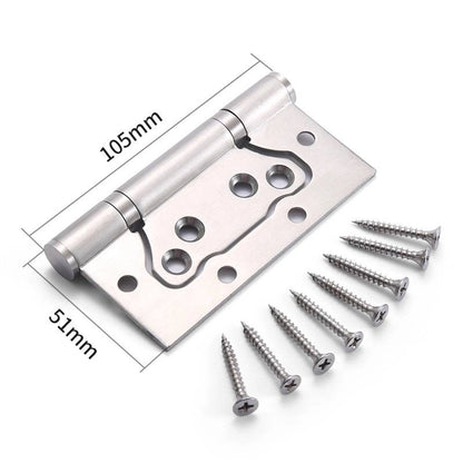 304 Stainless Steel No-Mortise Flush Door Hinges, 4-Inch & 5-Inch