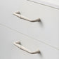 Gold / White Curved Cabinet Handles and Matching Knobs