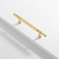 Gold Turned Round Bar Cabinet Handles and Drawer Pulls