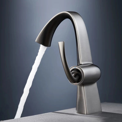Calira Modern Single-Handle Single-Hole Bathroom Sink Faucet