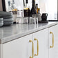 Gold Curved Brass Cabinet Pulls and Knobs for Wardrobes