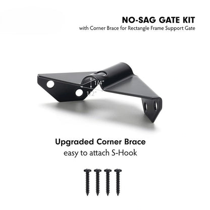 No-Sag Gate Kit with 9-Foot Adjustable Steel Cable for Wood Fence Gates