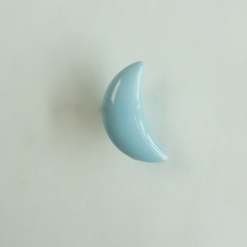 Colorful Ceramic Crescent Moon Cabinet Knobs