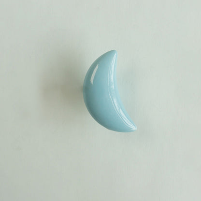 Colorful Ceramic Crescent Moon Cabinet Knobs