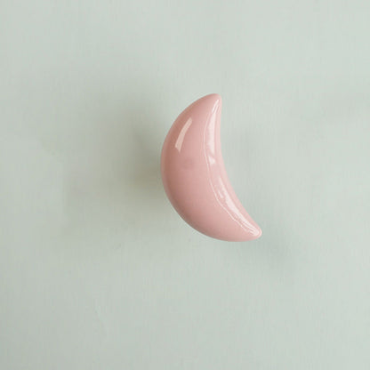Colorful Ceramic Crescent Moon Cabinet Knobs