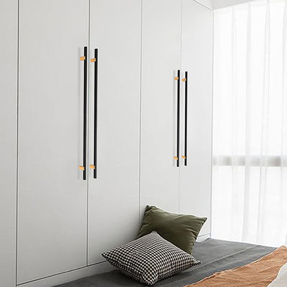 Two-Tone Slim Bar Cabinet Pulls for Wardrobes