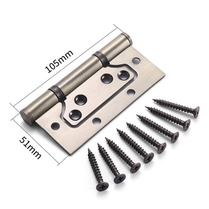 304 Stainless Steel No-Mortise Flush Door Hinges, 4-Inch & 5-Inch