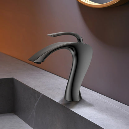 Lunara Modern Single-Handle Single-Hole Bathroom Sink Faucet