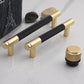 Modern Gold Knurled T-Bar Cabinet Handles and Knobs