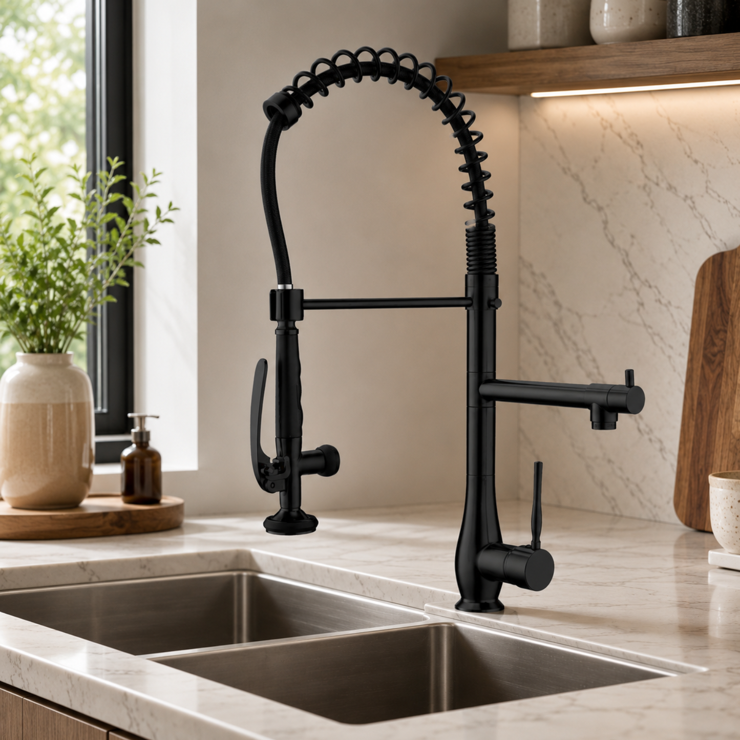 Rivet Commercial Pull-Down Kitchen Faucet