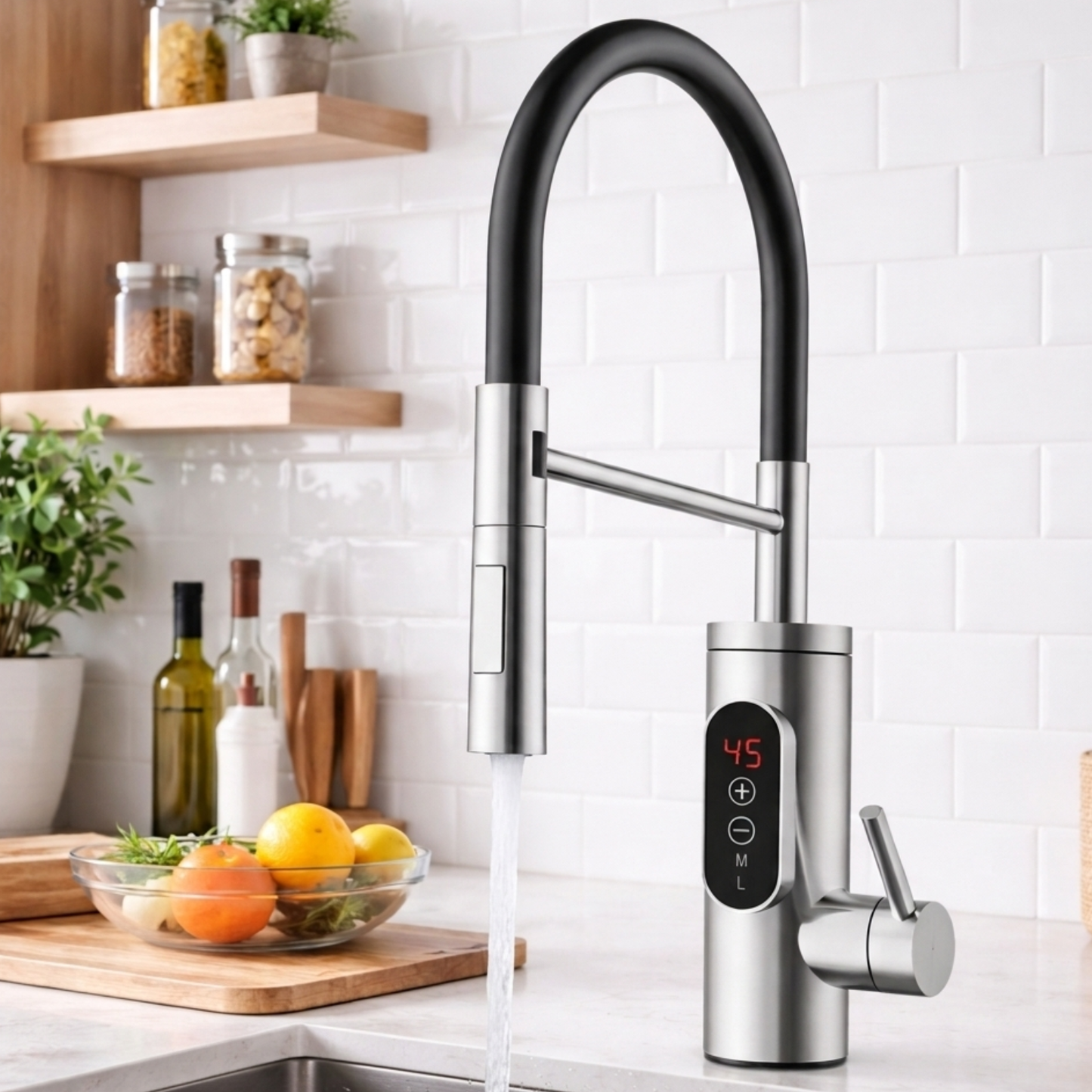 Thermora 220V Instant Hot Water Faucet with Digital Display