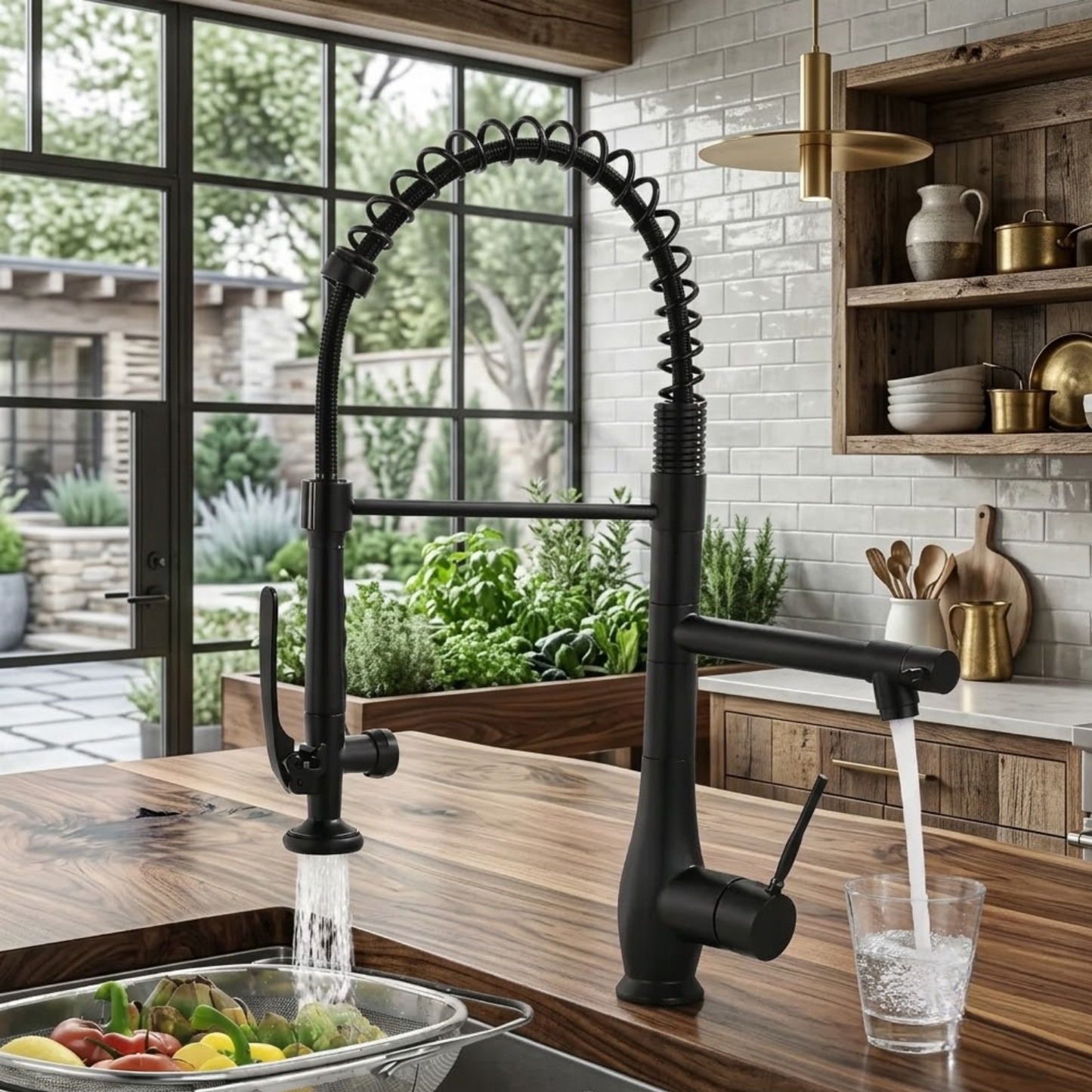 Rivet Commercial Pull-Down Kitchen Faucet