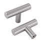 Brushed Nickel Round Bar Cabinet Pulls and Drawer Handles
