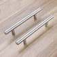 Brushed Nickel Round Bar Cabinet Pulls and Drawer Handles