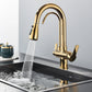 Clarivo Three-Way Kitchen Faucet with Filter Tap & Pull-Down Spout for Kitchen Sink