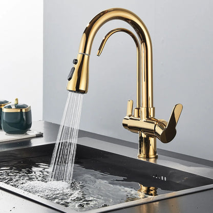 Vera 3-Way Filter Kitchen Faucet with Pull-Down Sprayer