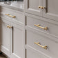 Gold Round Bar Cabinet Pulls and Knobs, Zinc Alloy