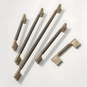 Knurled Solid Brass Cabinet Handles, Drawer Pulls, and Knobs