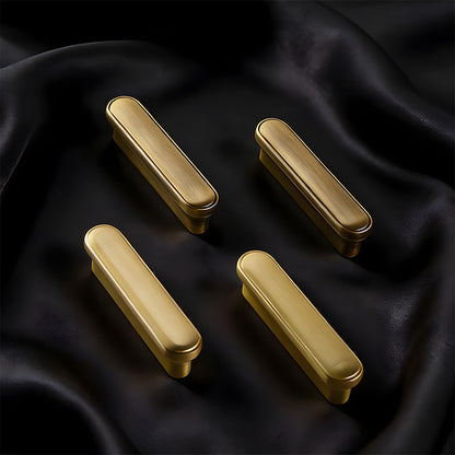 Compact Brass Edge Pulls for Cabinets and Drawers