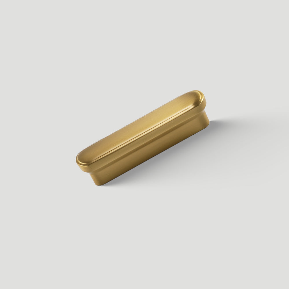 Compact Brass Edge Pulls for Cabinets and Drawers