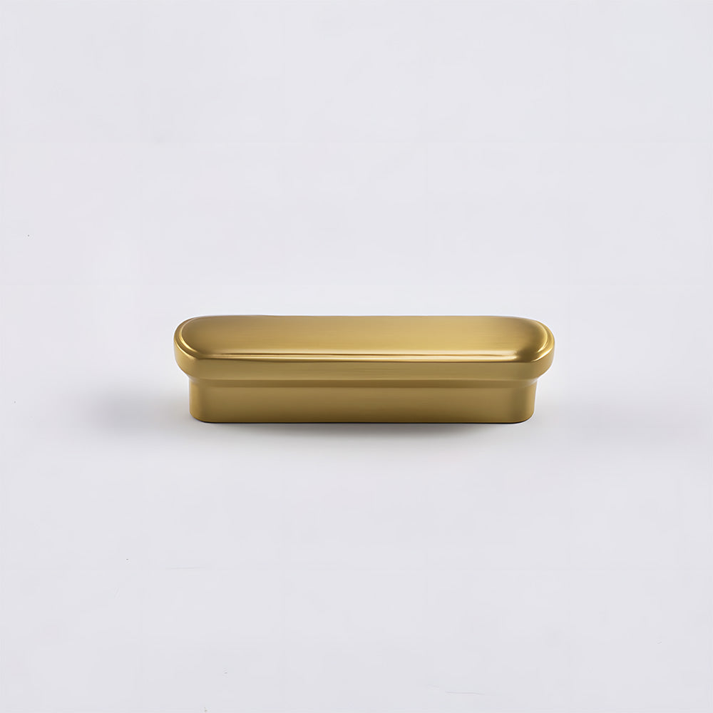 Compact Brass Edge Pulls for Cabinets and Drawers