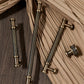 Ribbed Bronze Cabinet Pulls and Knobs