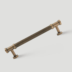 Ribbed Bronze Cabinet Pulls and Knobs