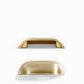 Retro Shell Solid Brass Cup Pulls and Cabinet Knobs