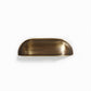 Retro Shell Solid Brass Cup Pulls and Cabinet Knobs