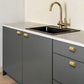 Retro Shell Solid Brass Cup Pulls and Cabinet Knobs