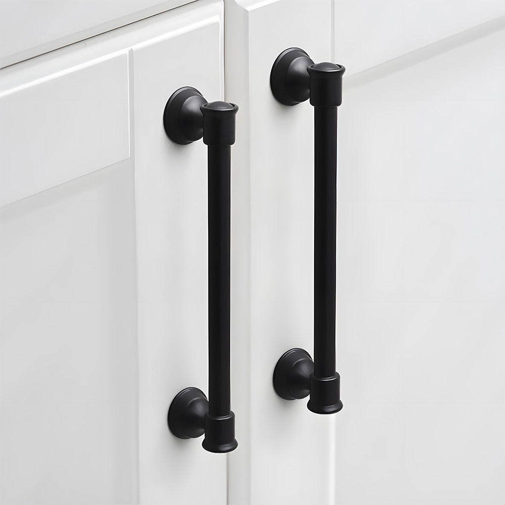 Classic Round Bar Cabinet Pulls with Flared Ends