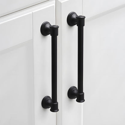 Classic Round Bar Cabinet Pulls with Flared Ends