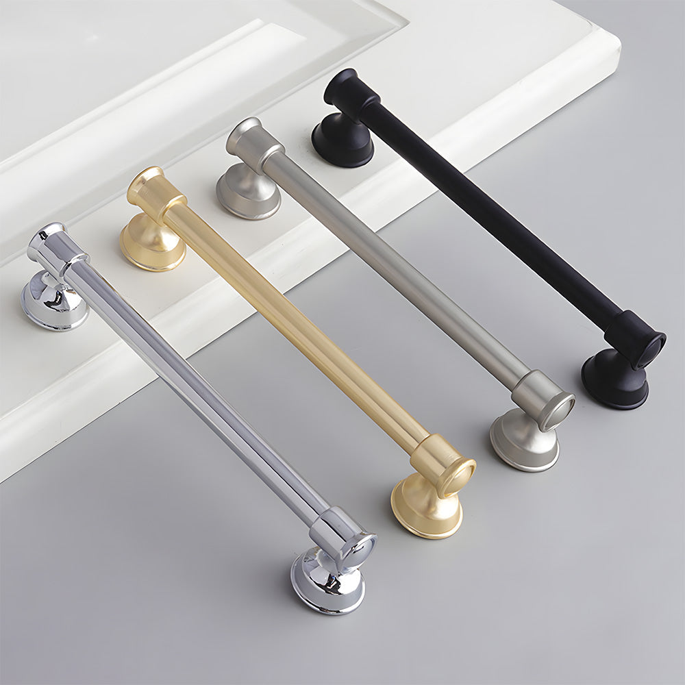 Classic Round Bar Cabinet Pulls with Flared Ends