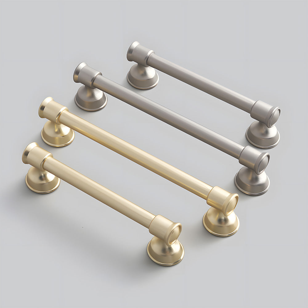 Classic Round Bar Cabinet Pulls with Flared Ends