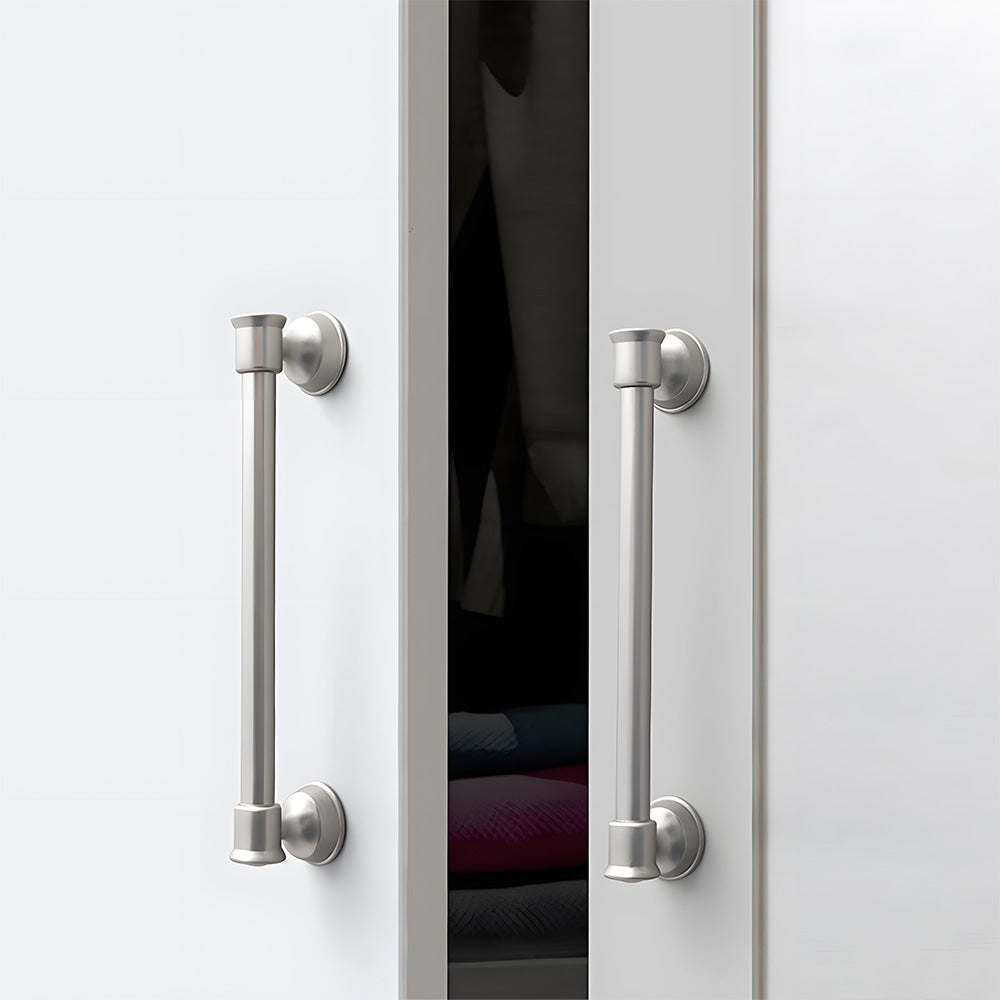Classic Round Bar Cabinet Pulls with Flared Ends