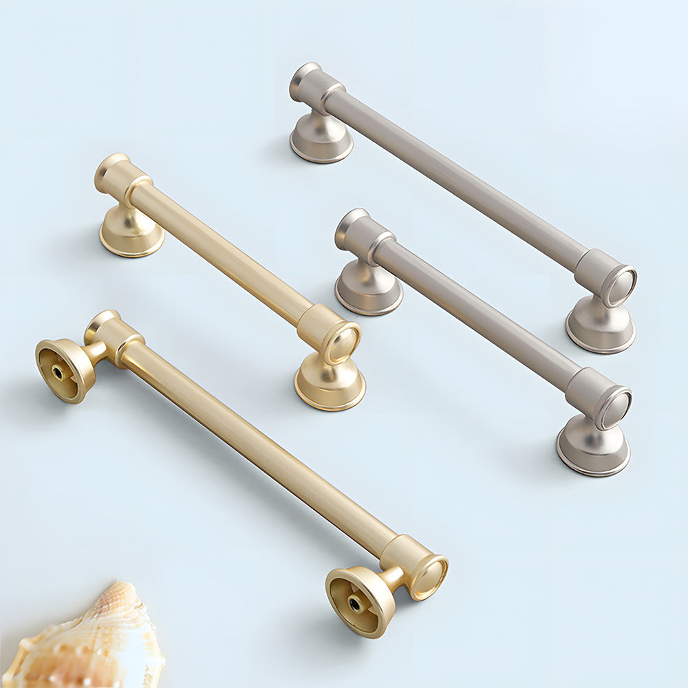 Classic Round Bar Cabinet Pulls with Flared Ends