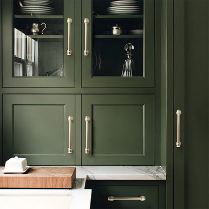 Classic Round Bar Cabinet Pulls with Flared Ends