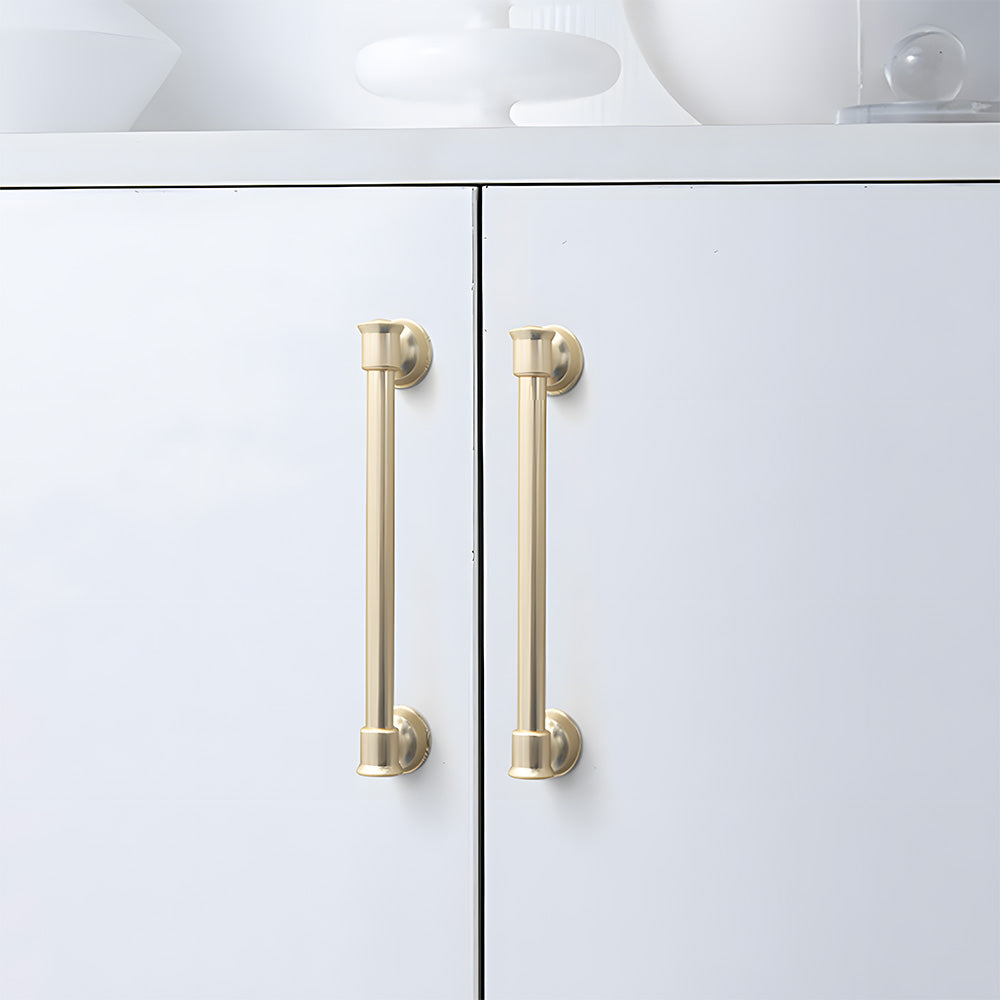 Classic Round Bar Cabinet Pulls with Flared Ends