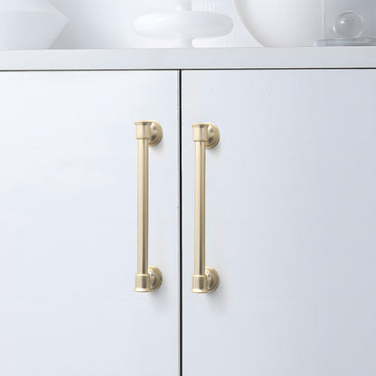 Classic Round Bar Cabinet Pulls with Flared Ends