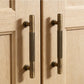 Vintage Lined Aged Bronze Brass Cabinet Pulls