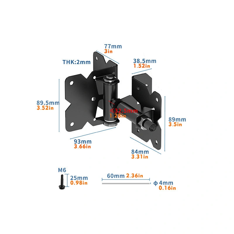 Riverton Self-Closing PVC Fence Gate Hinge and Latch Kit, Black